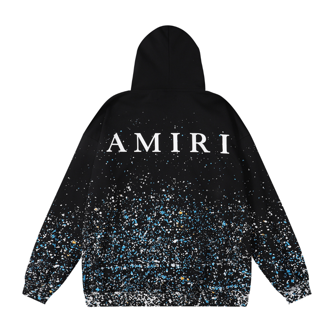 Amiri Paint Splatter Hoodie SNW