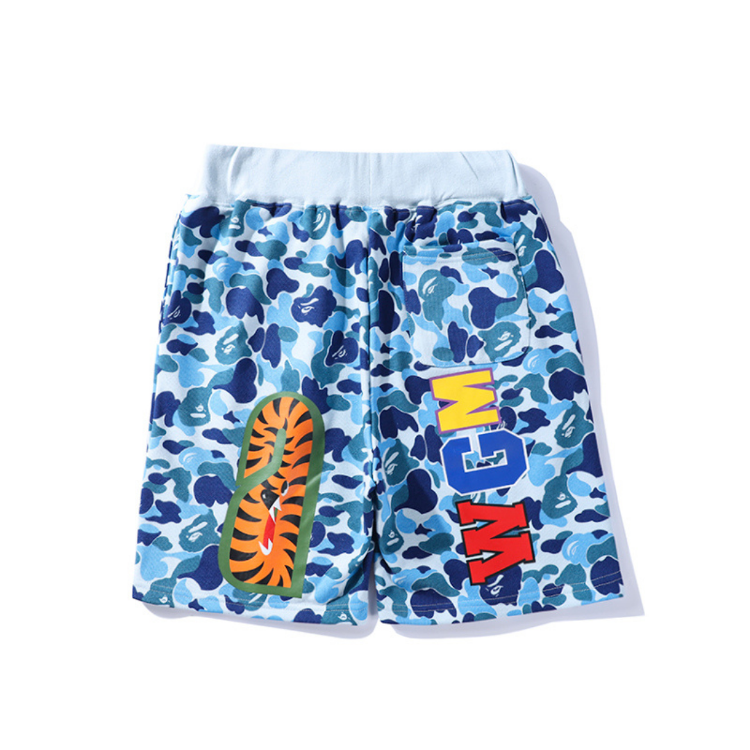 Bape shark shorts blue shops