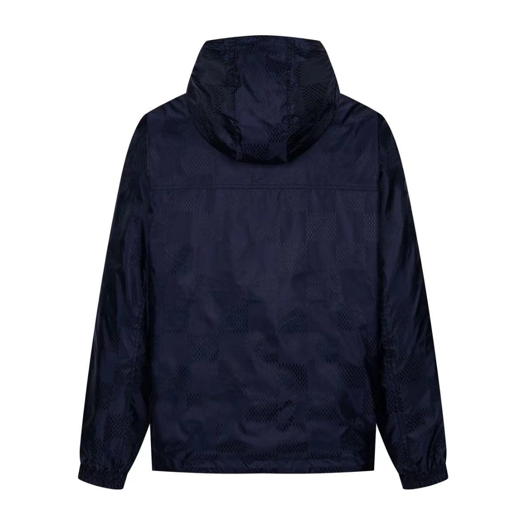 Monogram Reversible Navy Windbreaker