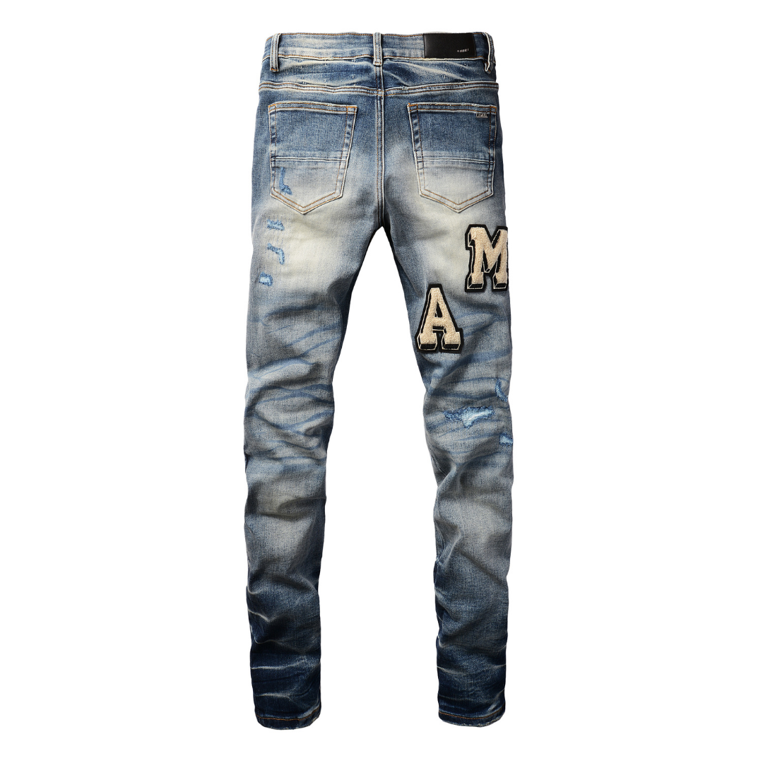 Amr Logo Blue Jeans