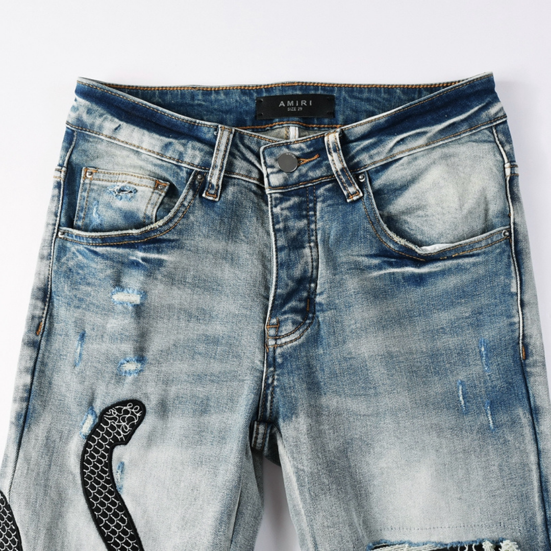 Amr Black Snake Jeans