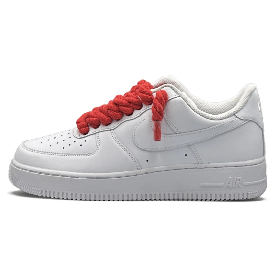 AF1 White - Red Rope Laces