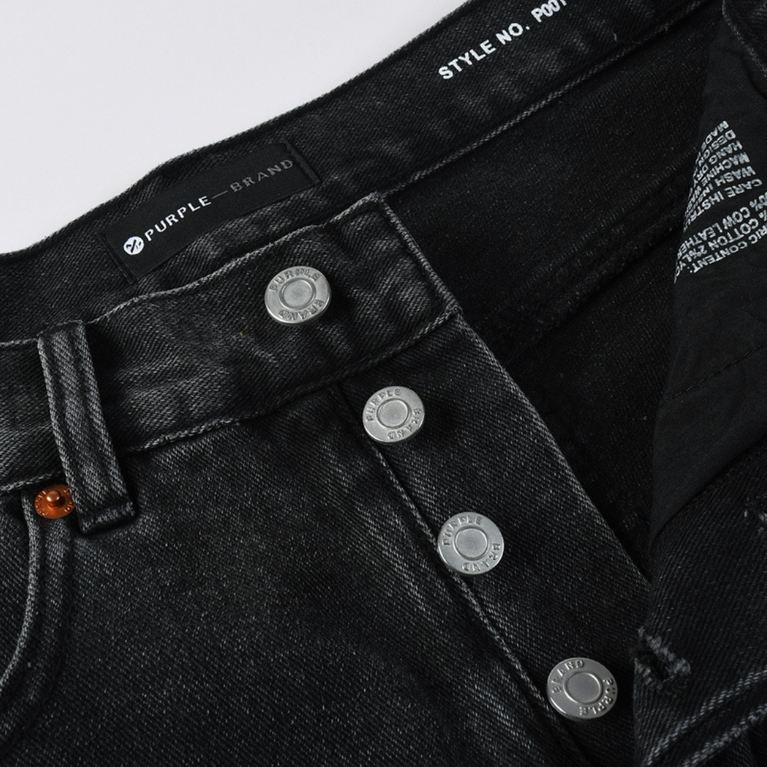 Purple Flared Black Jeans