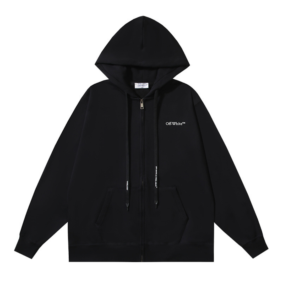 Off-W Monogram Zip Hoodie