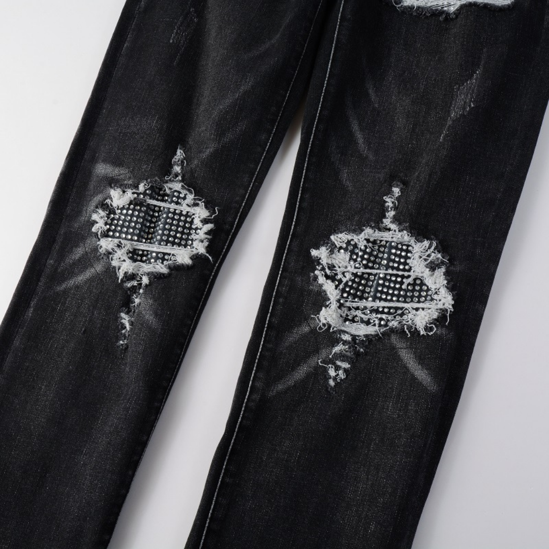 Amiri Black Diamonds Jeans