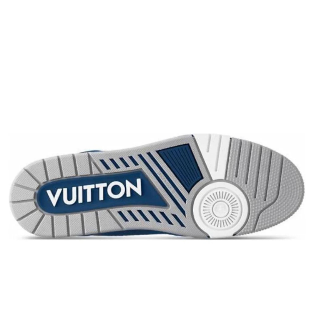 Monogram White Blue Trainer