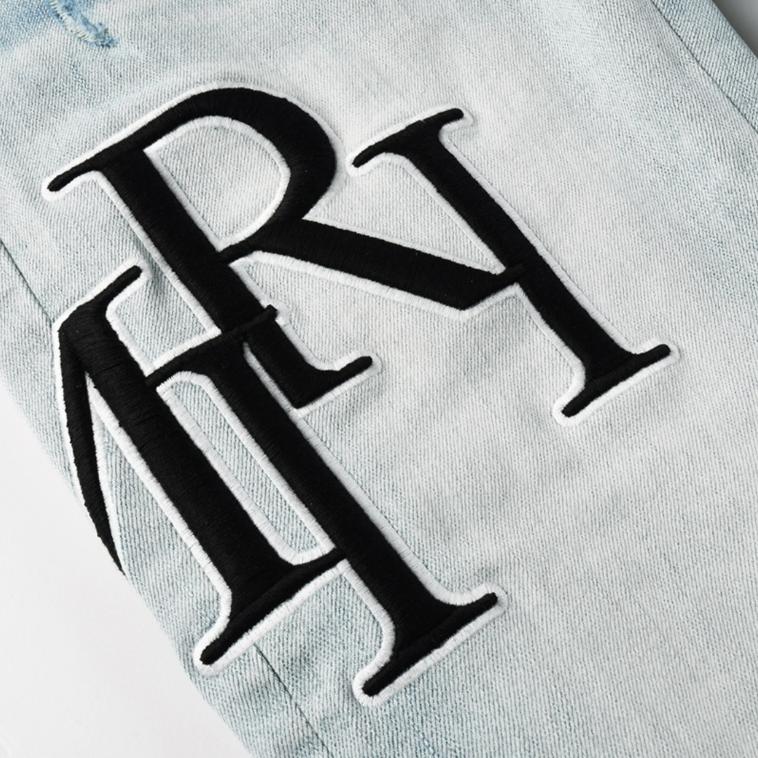 Amr Staggered Gradient Blue Jeans