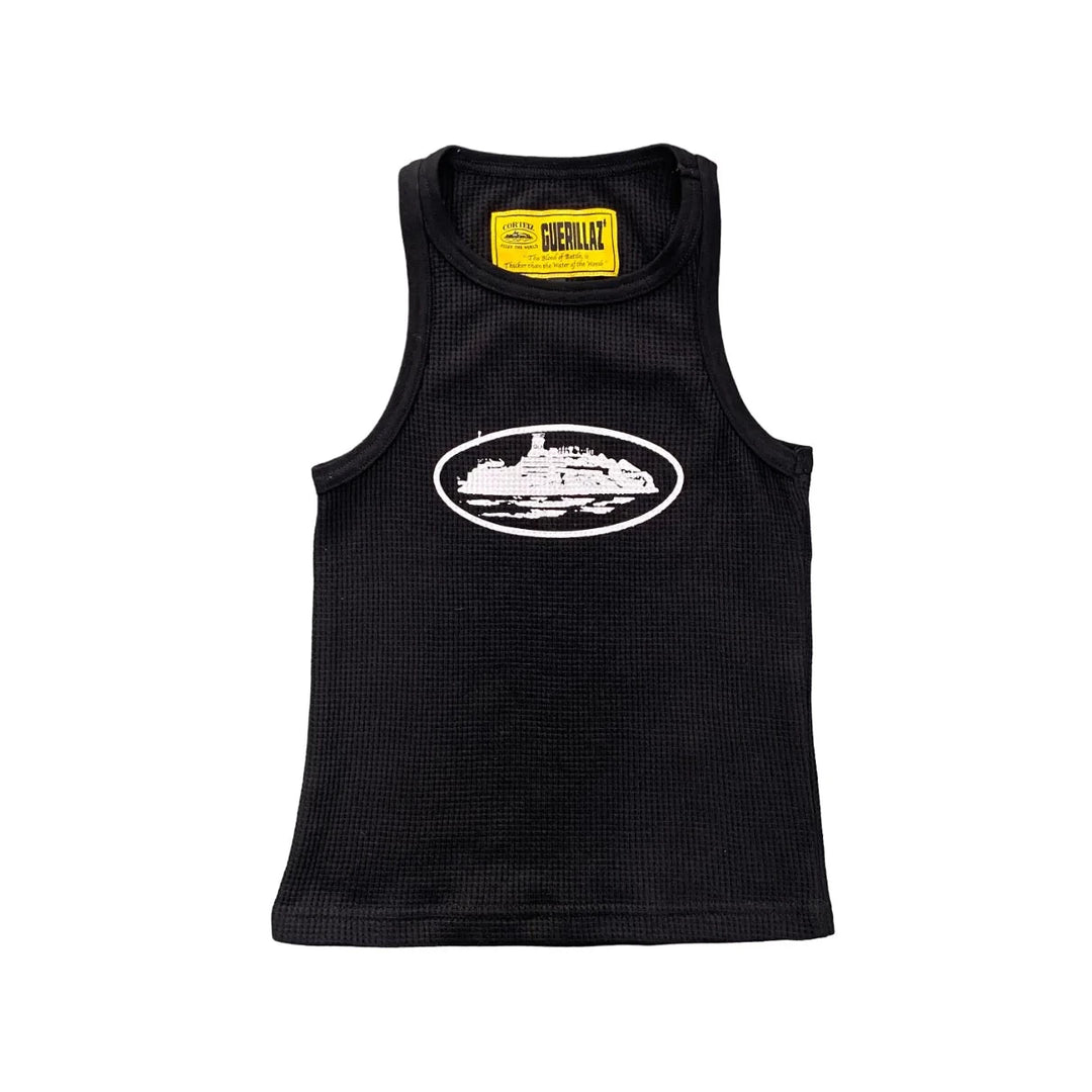 Corteiz Alcatraz Black Tank Top – SNW