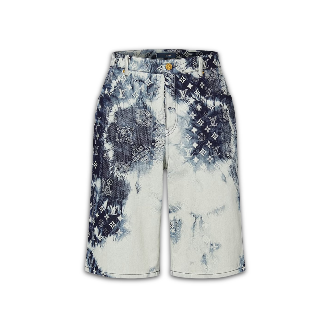 Monogram Denim Short Set