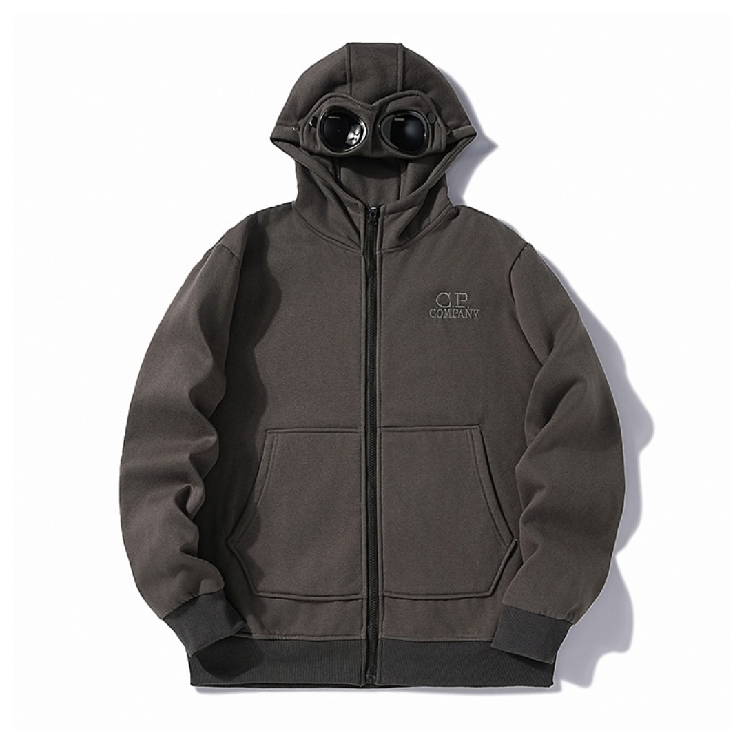C.P Zip Logo Hoodie