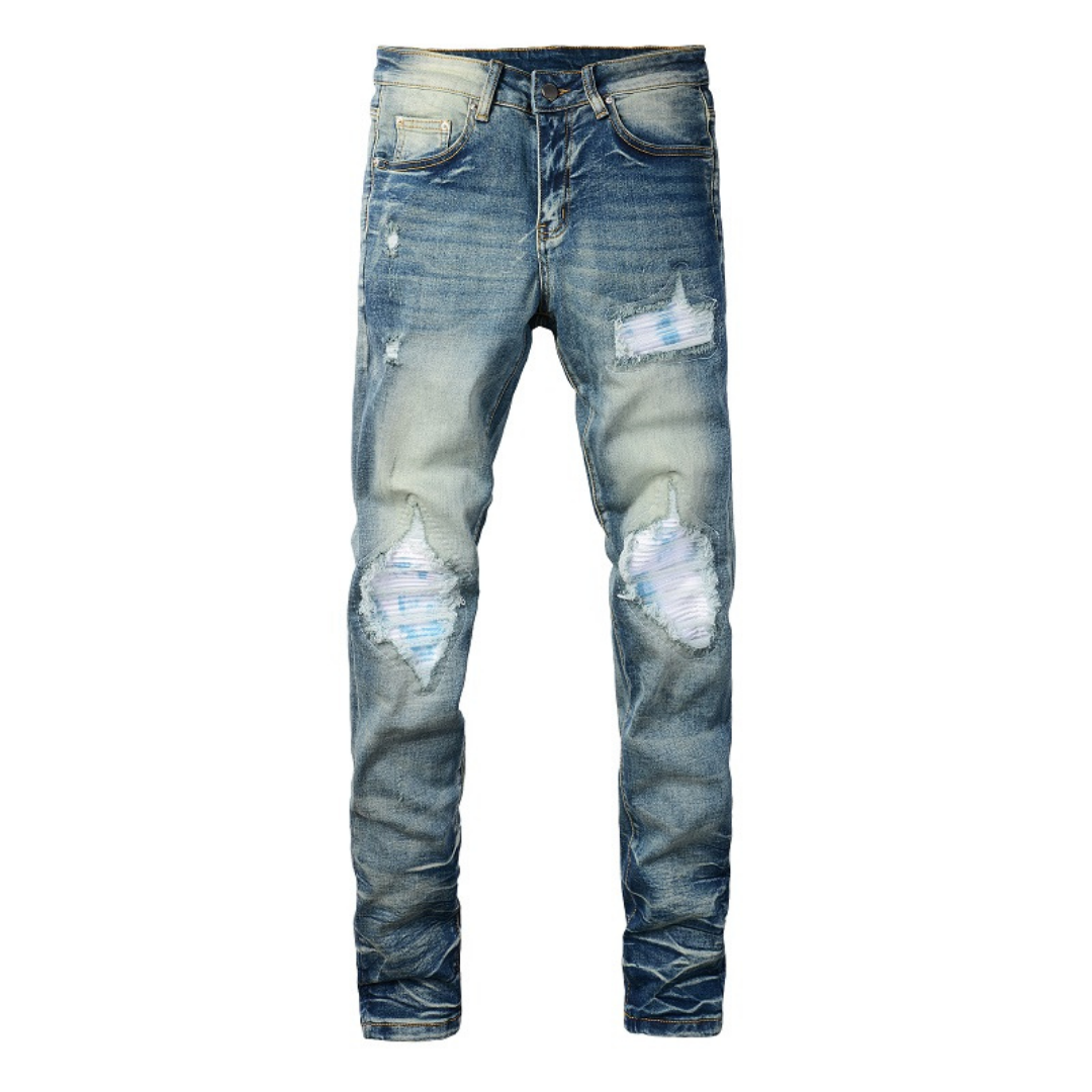 Amiri MX1 Distressed Blue Jeans