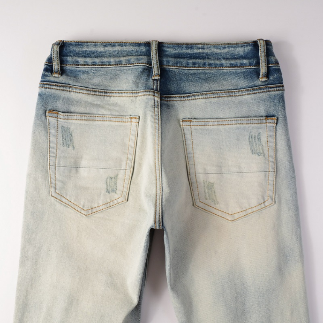 Amiri Gradient Diamond Patch Jeans