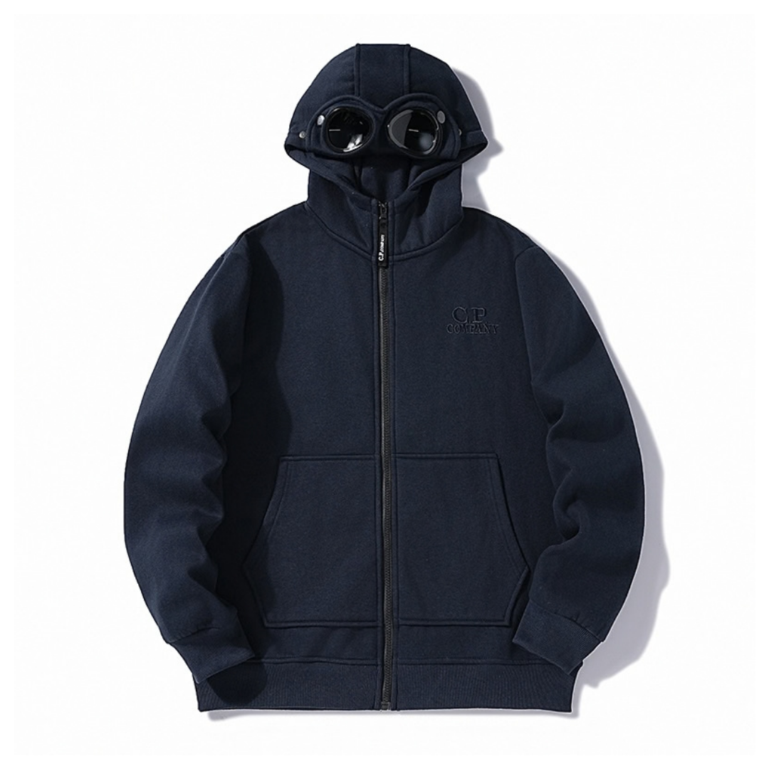 C.P Zip Logo Hoodie