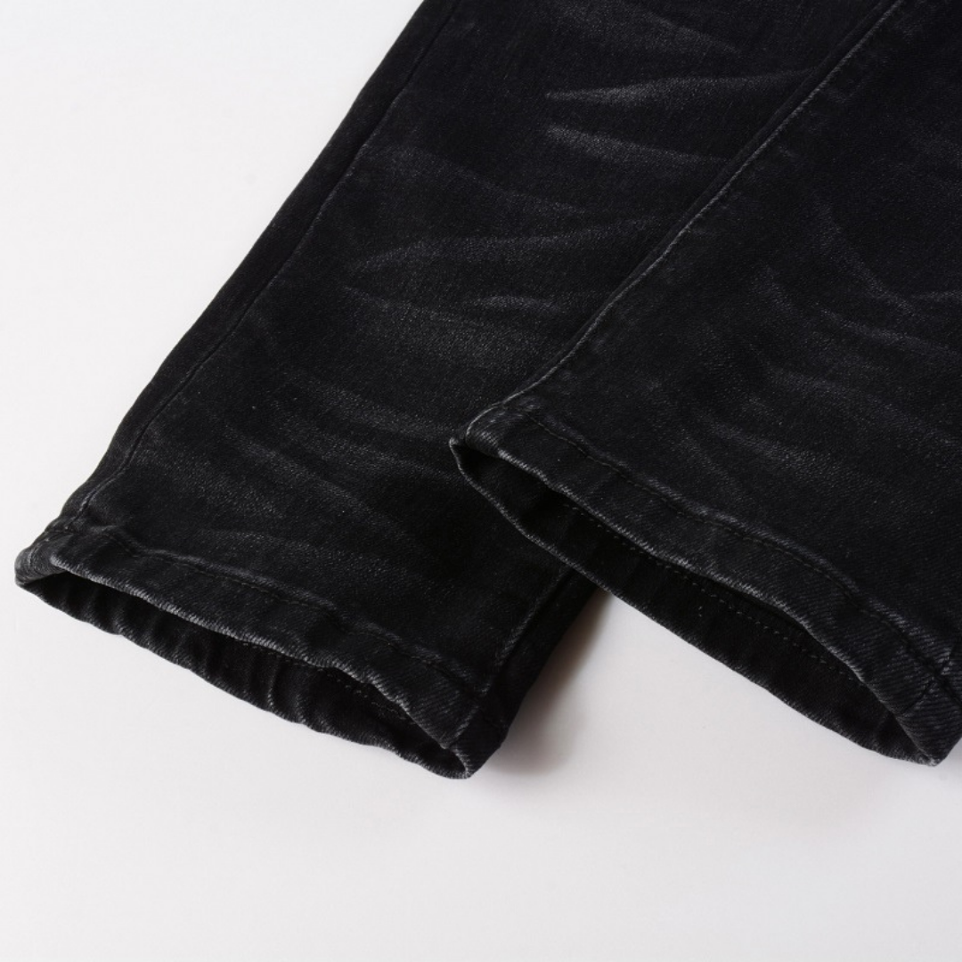 Amr Black Patch Logo Jeans