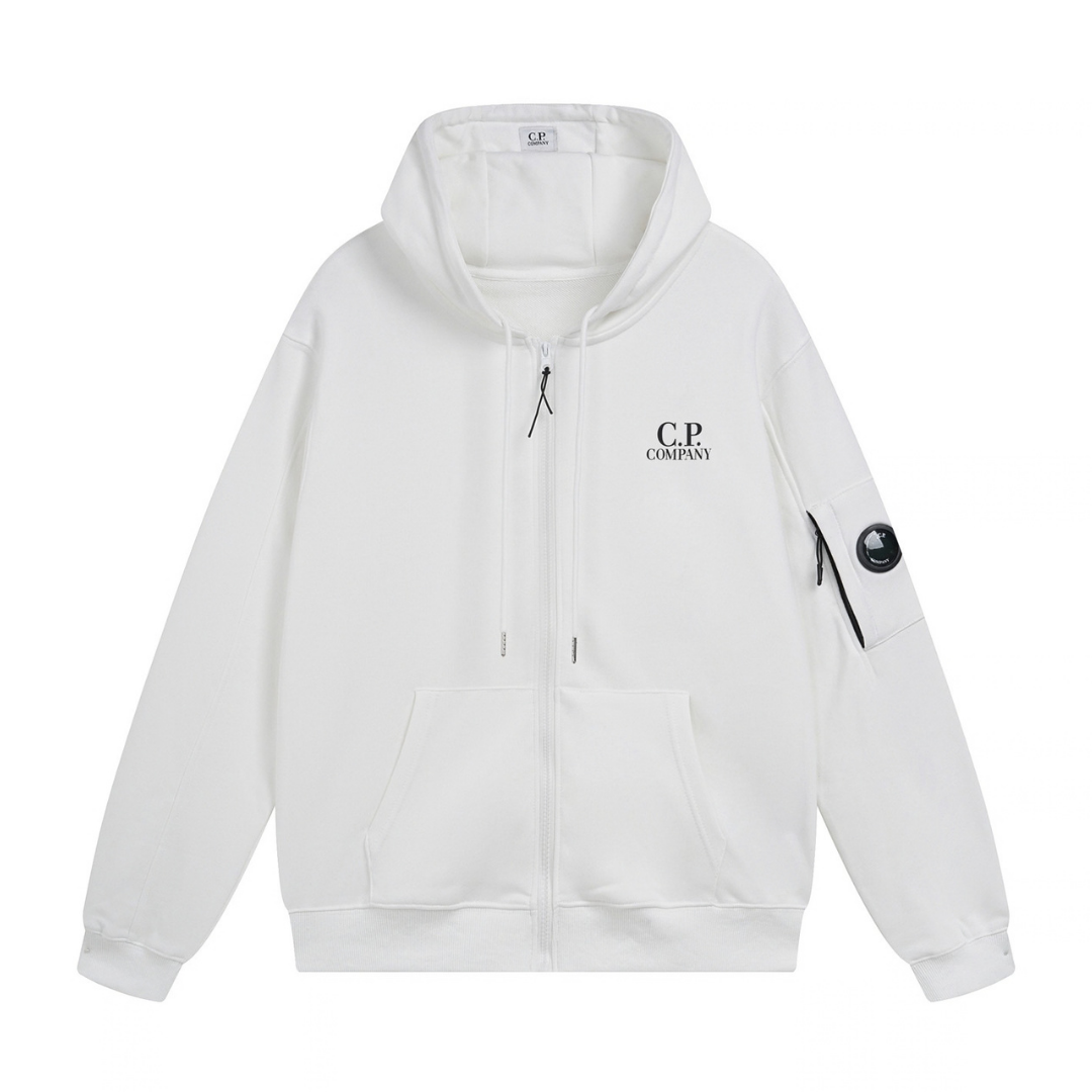 C.P Zip Logo Hoodie