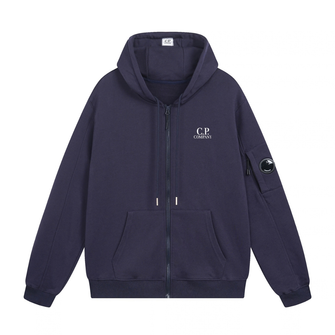 C.P Zip Logo Hoodie