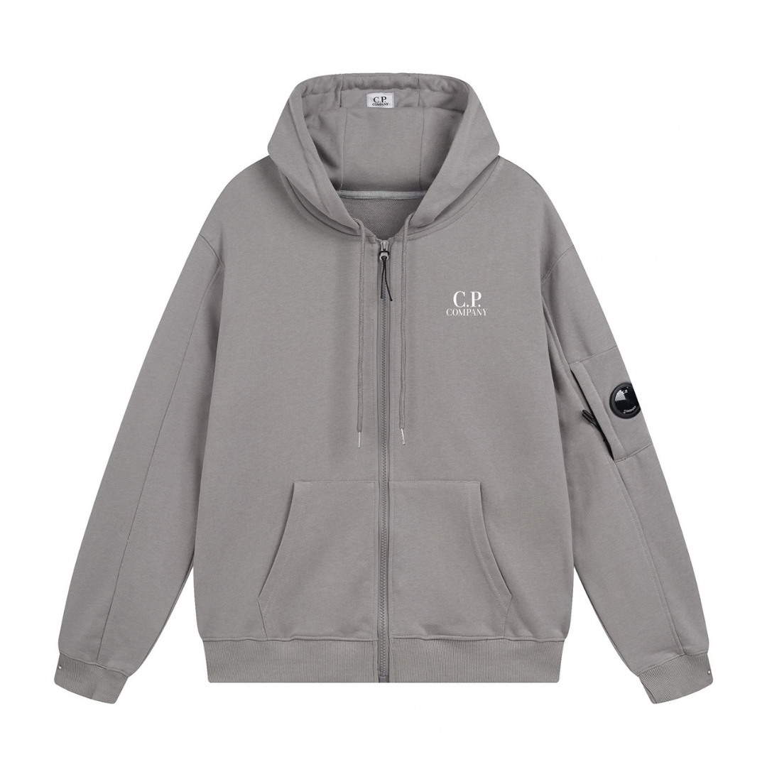 C.P Zip Logo Hoodie