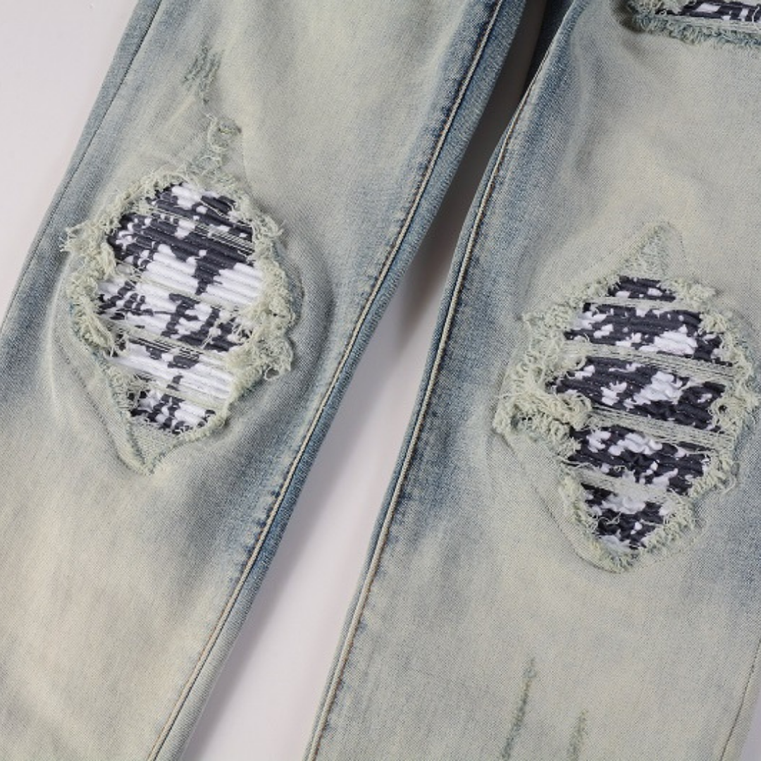 Amiri Gradient Camo Patch Jeans