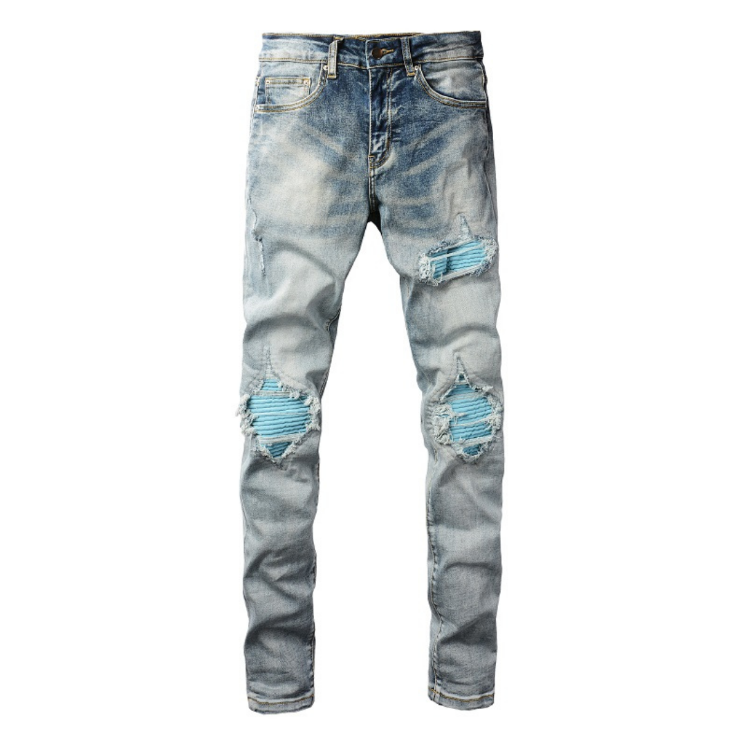 Amiri Blue Patch Jeans