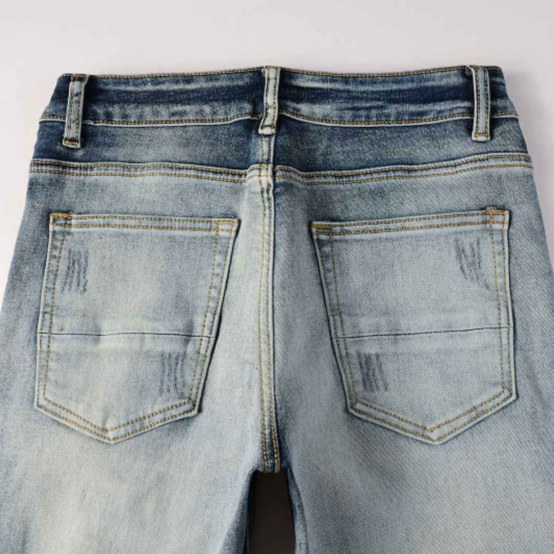 Amiri Blue Patch Jeans