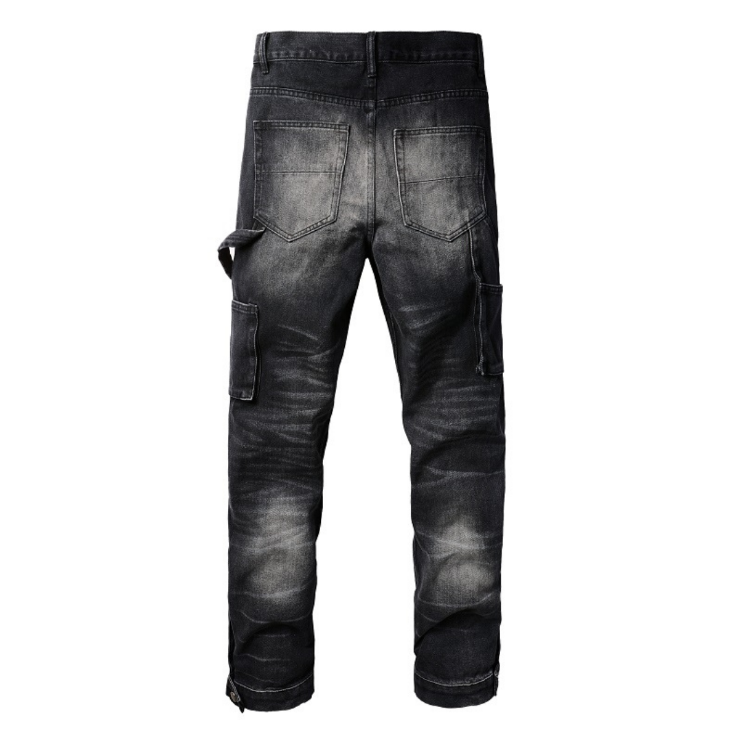 Amr Black Distressed Jeans