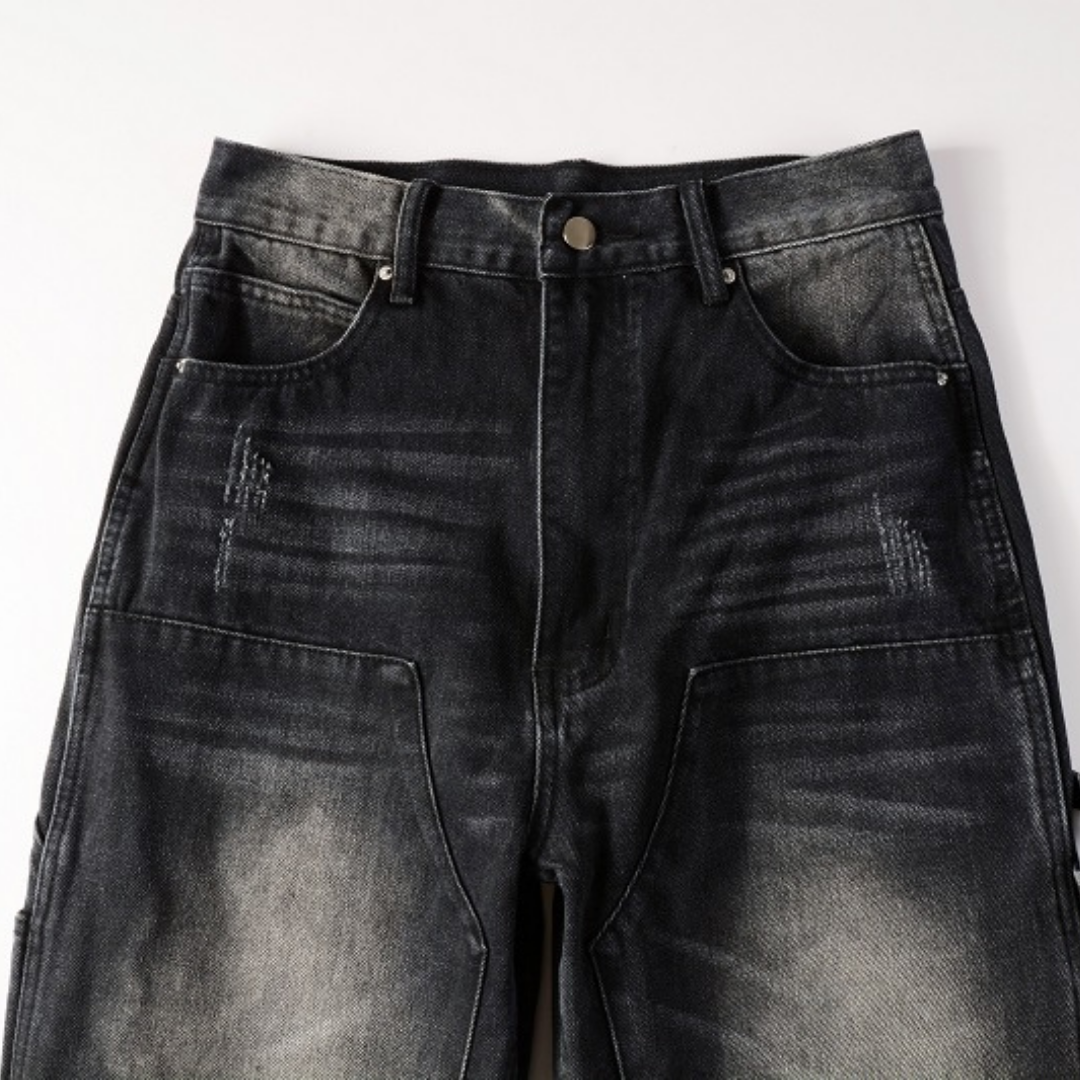 Amr Black Distressed Jeans