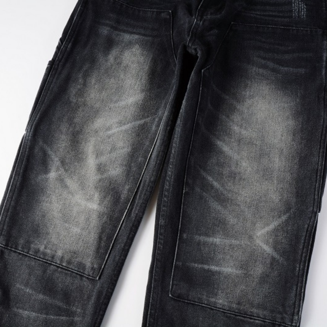 Amr Black Distressed Jeans