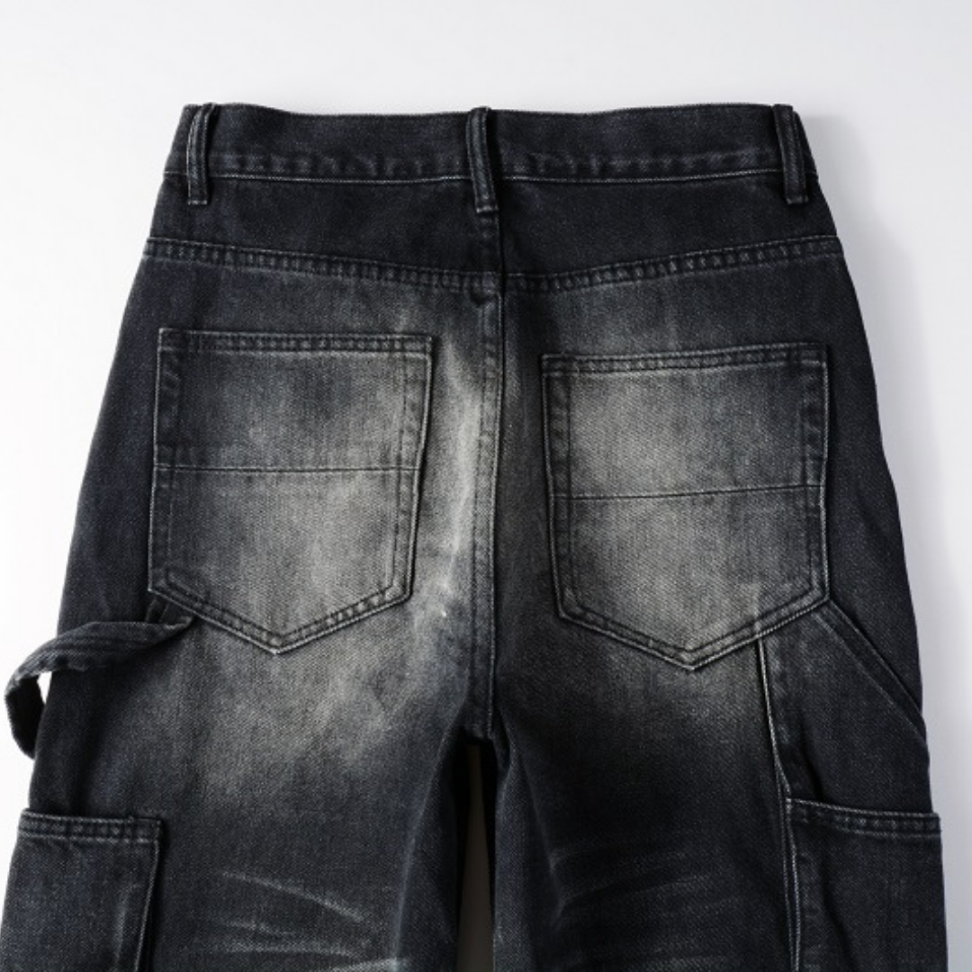 Amr Black Distressed Jeans