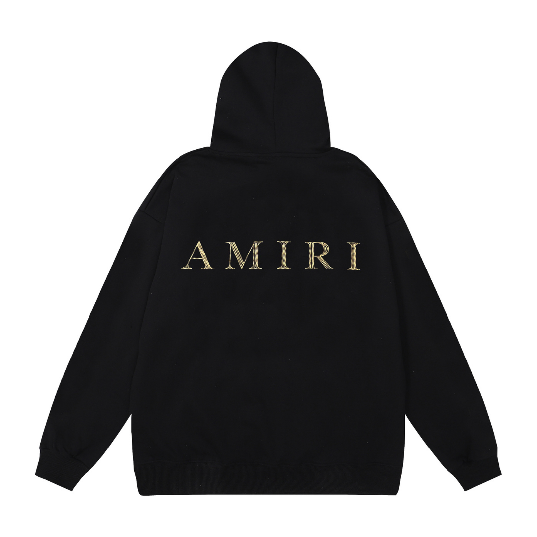 Amiri Gold Logo Hoodie
