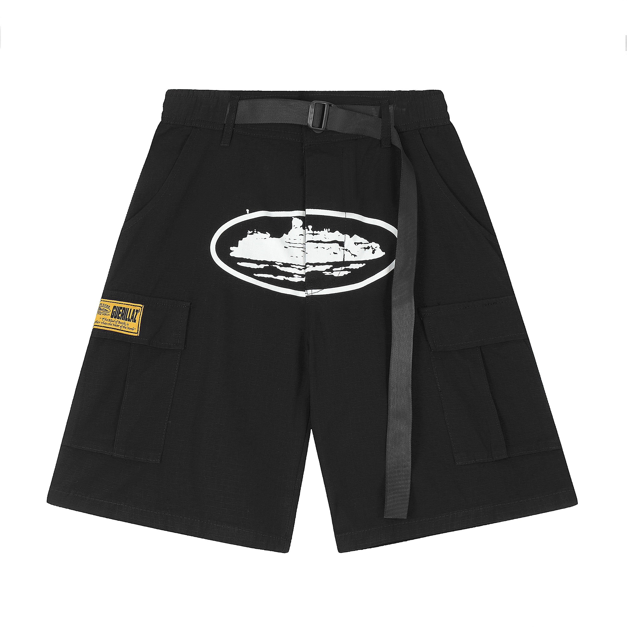 Corteiz Alcatraz Cargo Black Shorts – SNW