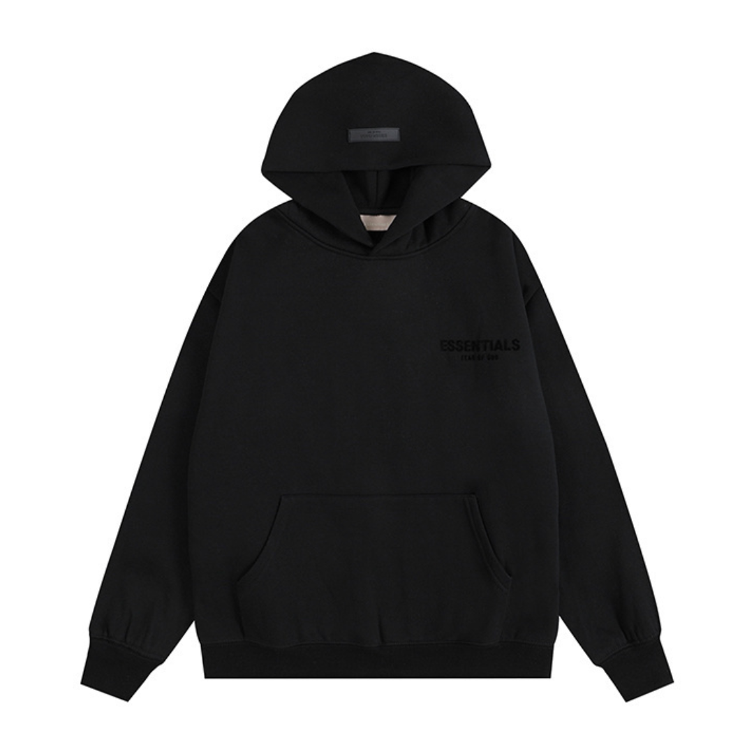 Essentials Relaxed Black Tracksuit