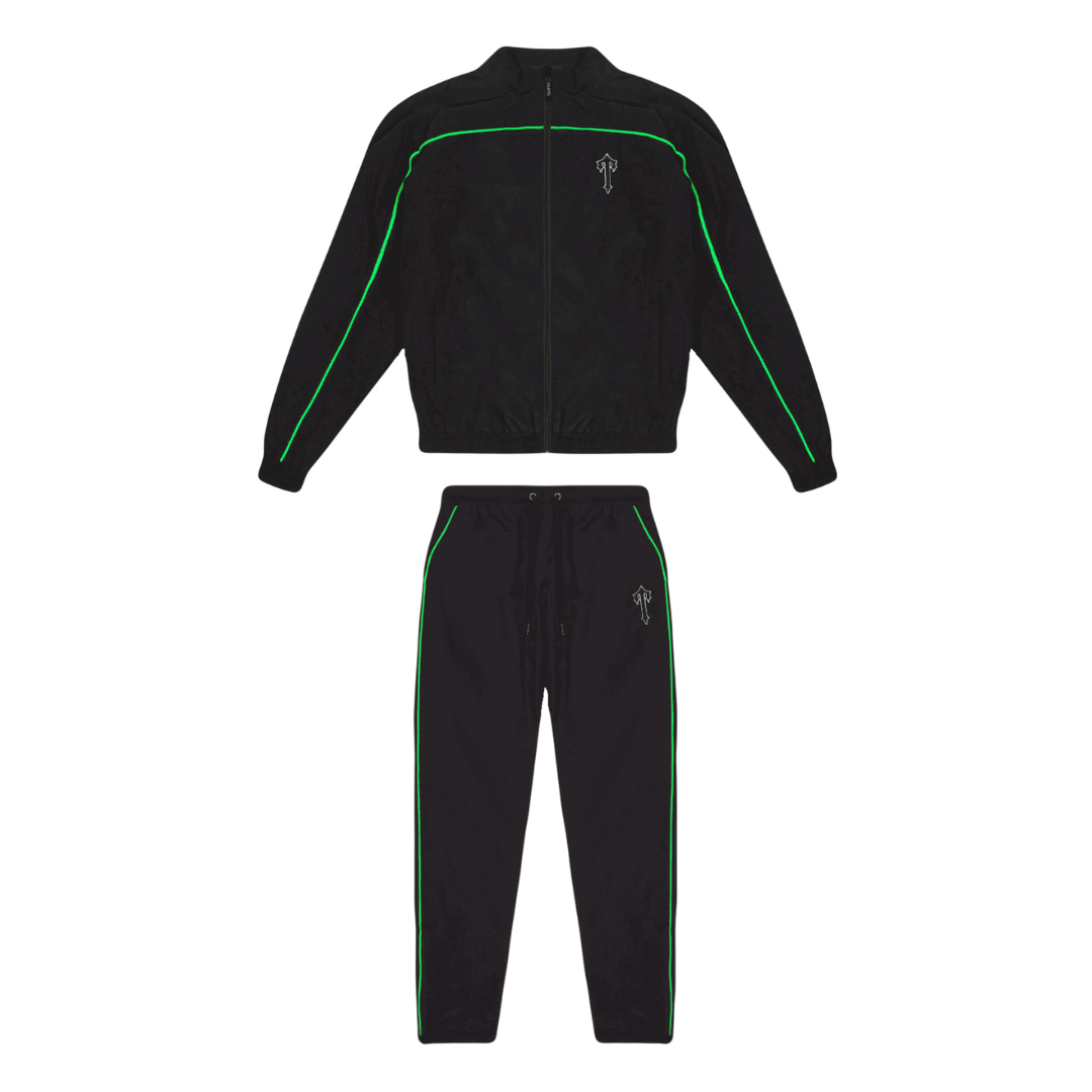 Irongate T Shellsuit Black Green Tracksuit