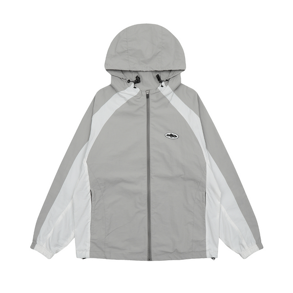 Gray windbreaker best sale