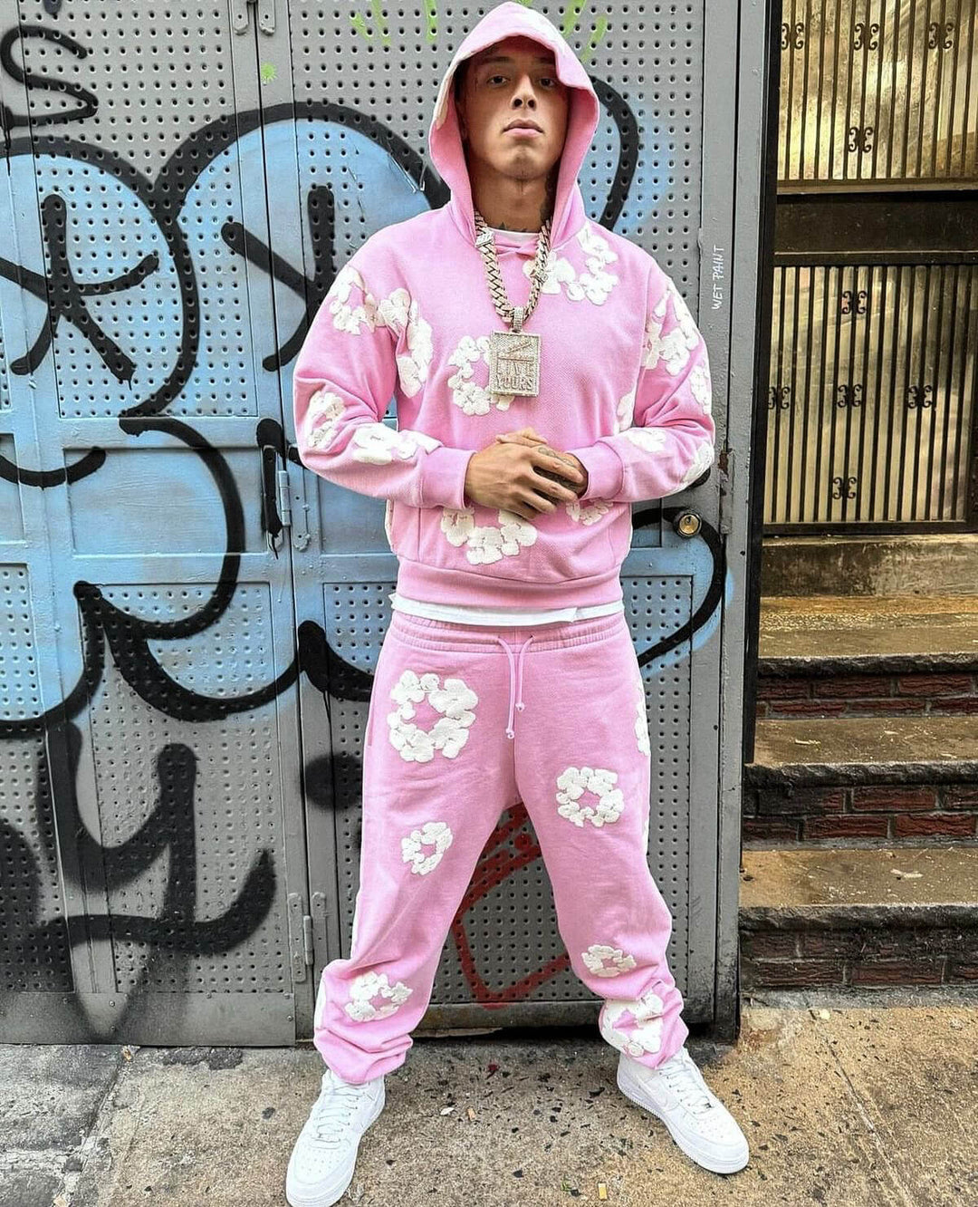 Denim Trs Pink Tracksuit