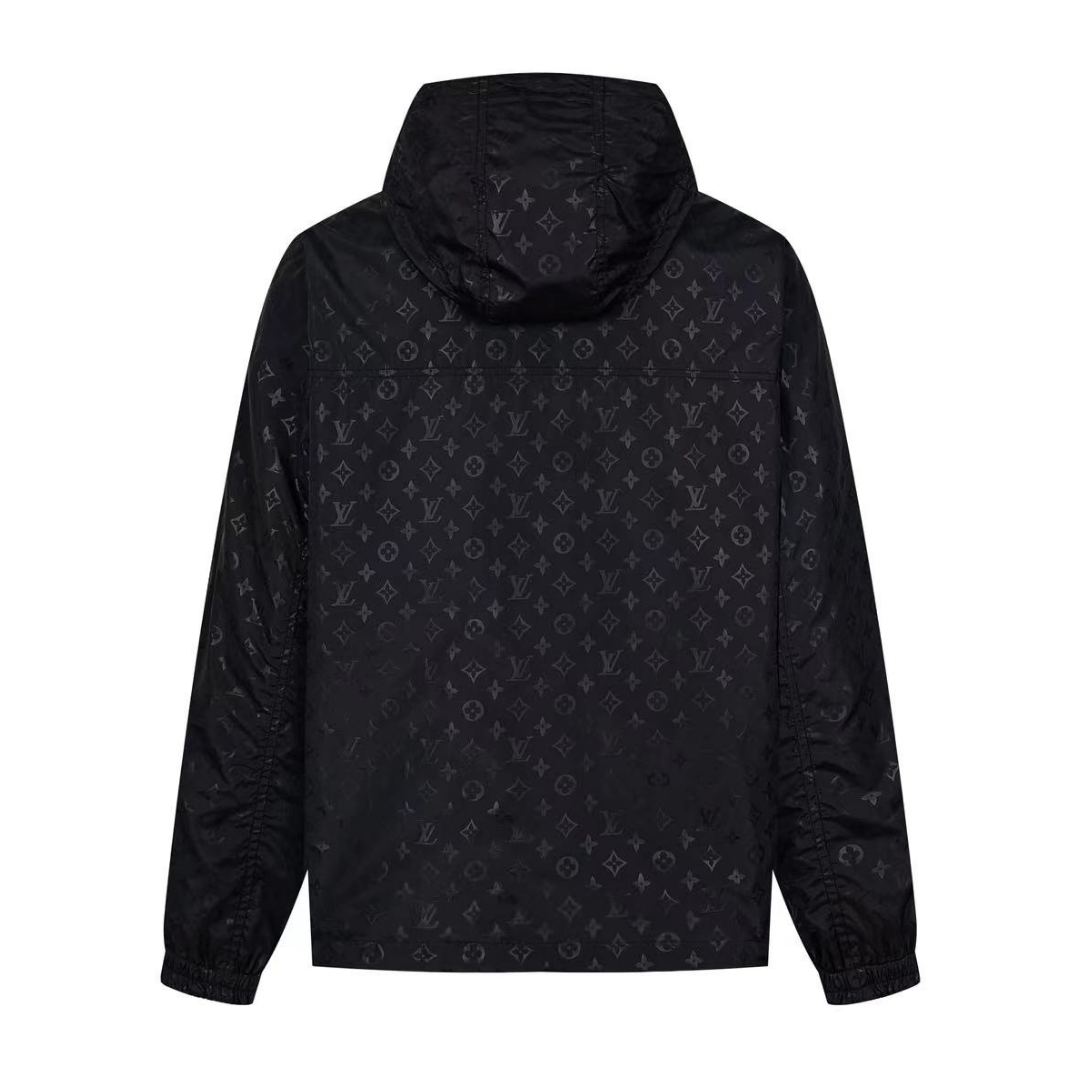 Monogram Reversible Black Windbreaker