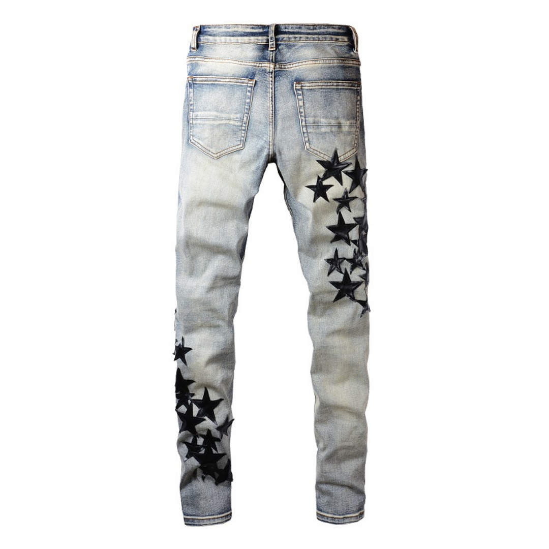 Amiri Black Star Patch Jeans