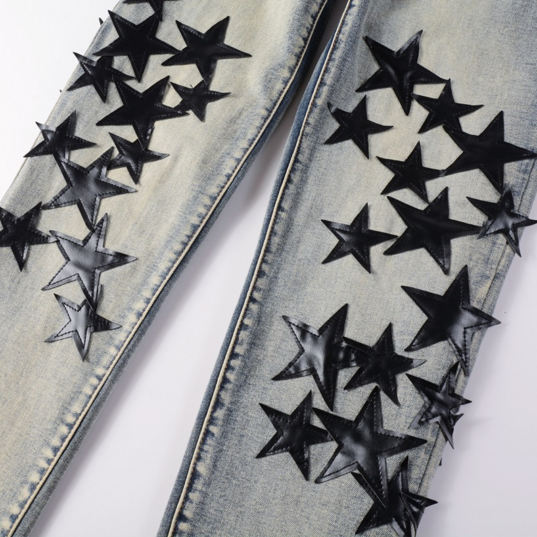 Amiri Black Star Patch Jeans