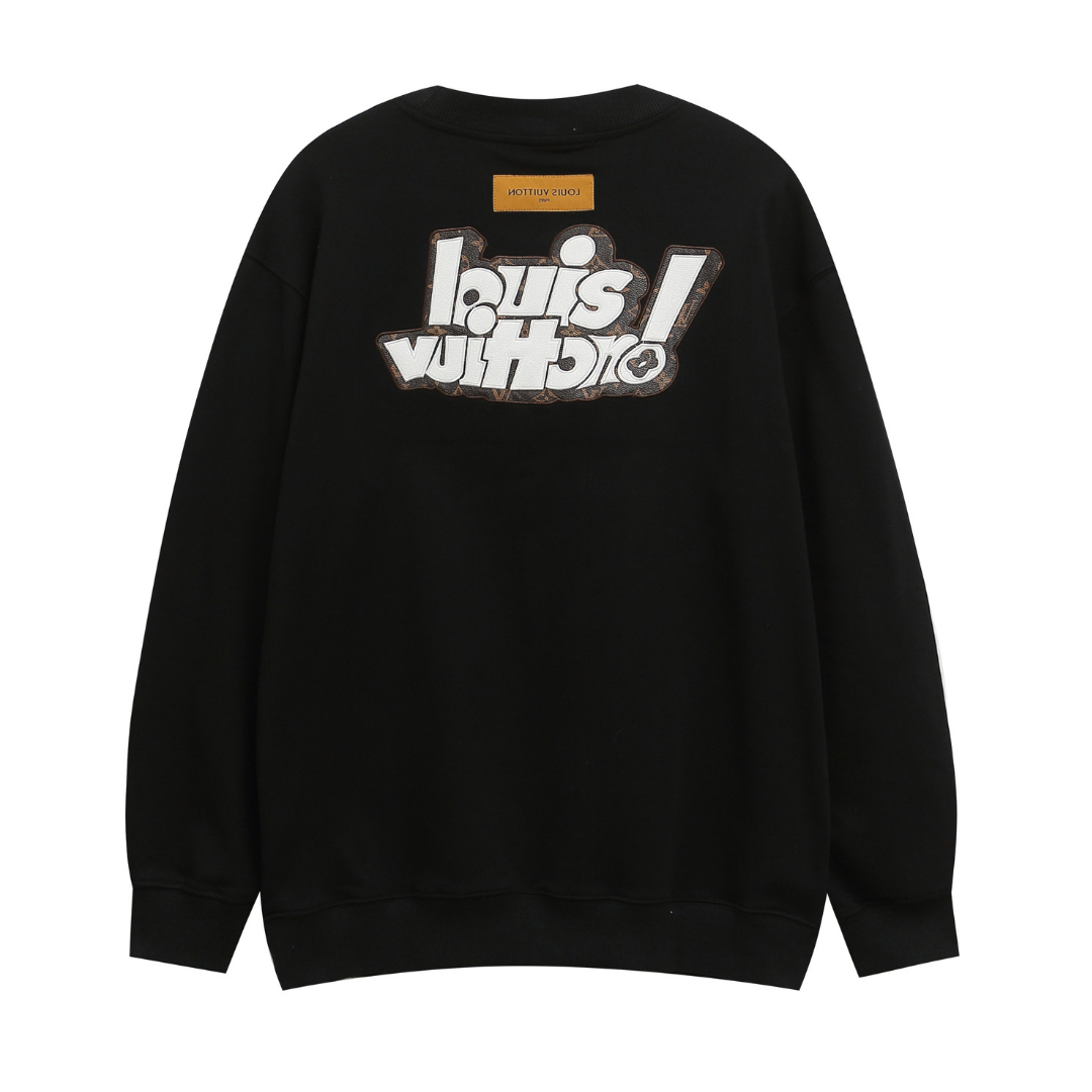 Lv Graphic Staggered Sweatshirt