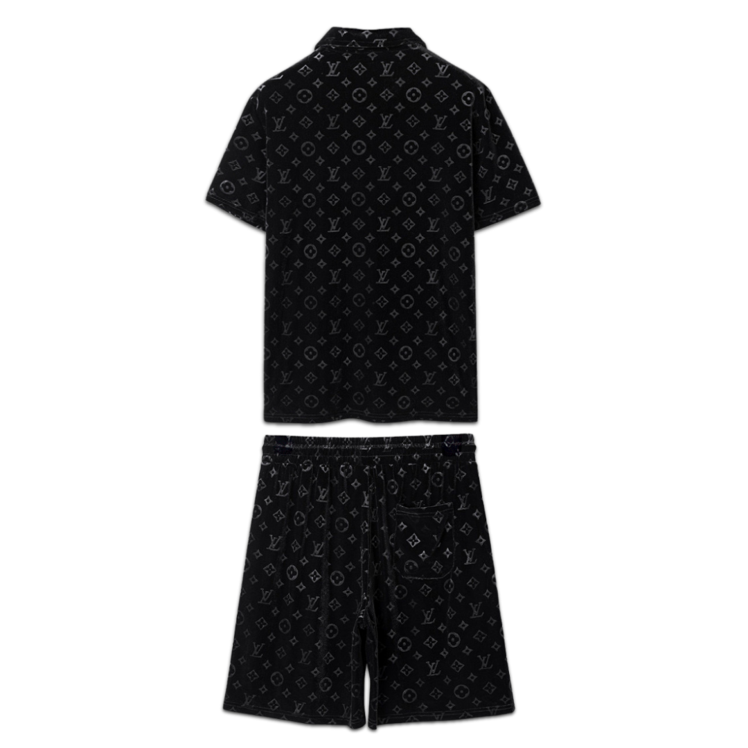 Monogram Black Short Set