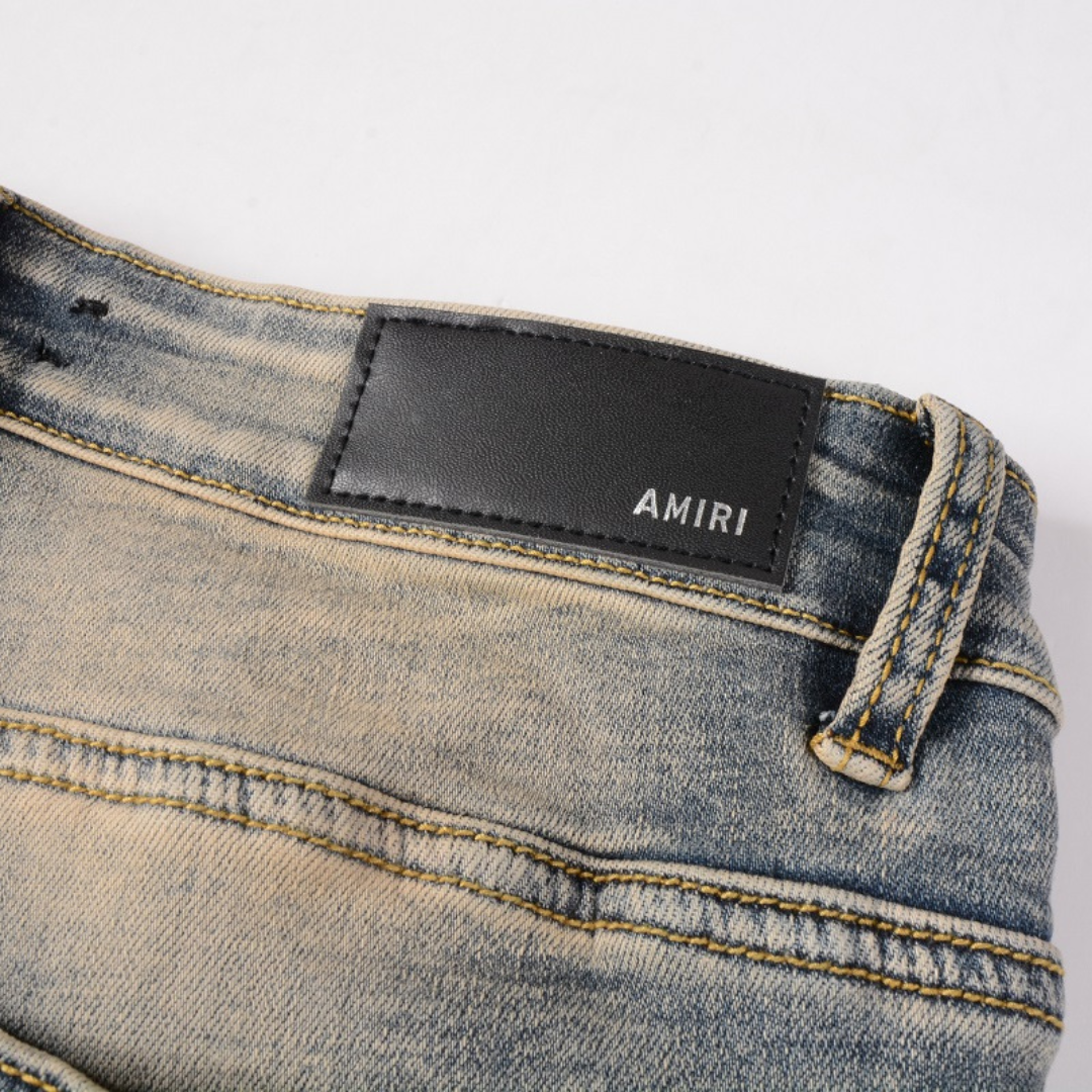 Amiri Black Bones Blue Jeans
