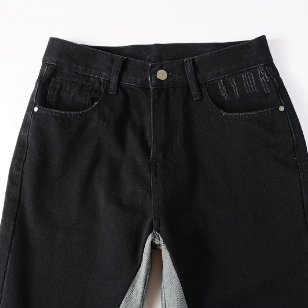 Amr Flared Black Grey Jeans