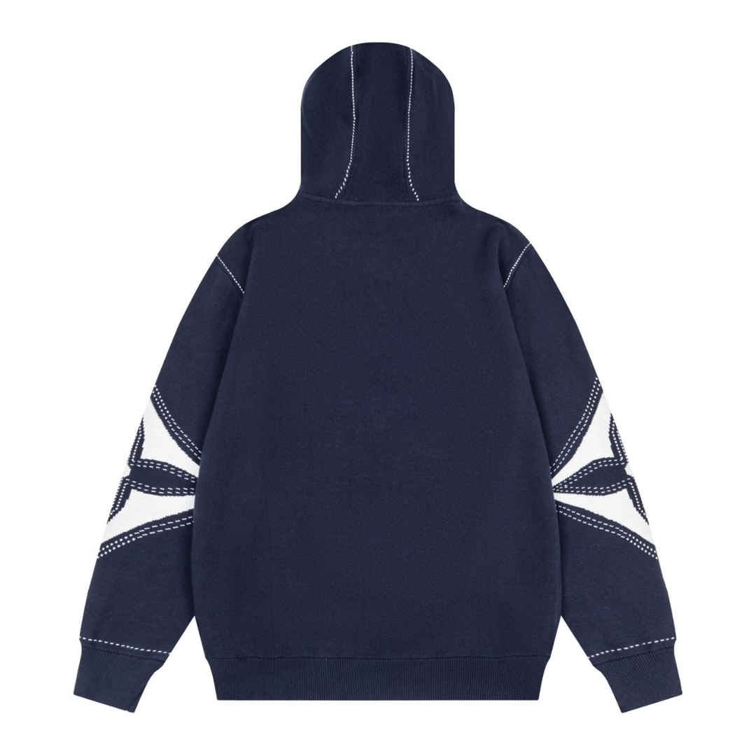 Lv Monogram Zip Hoodie