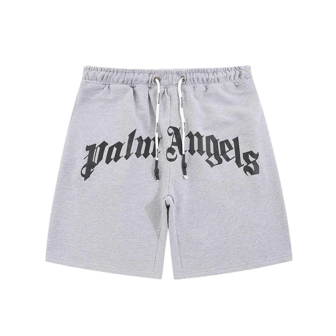 Palm Angels Grey Logo Shorts