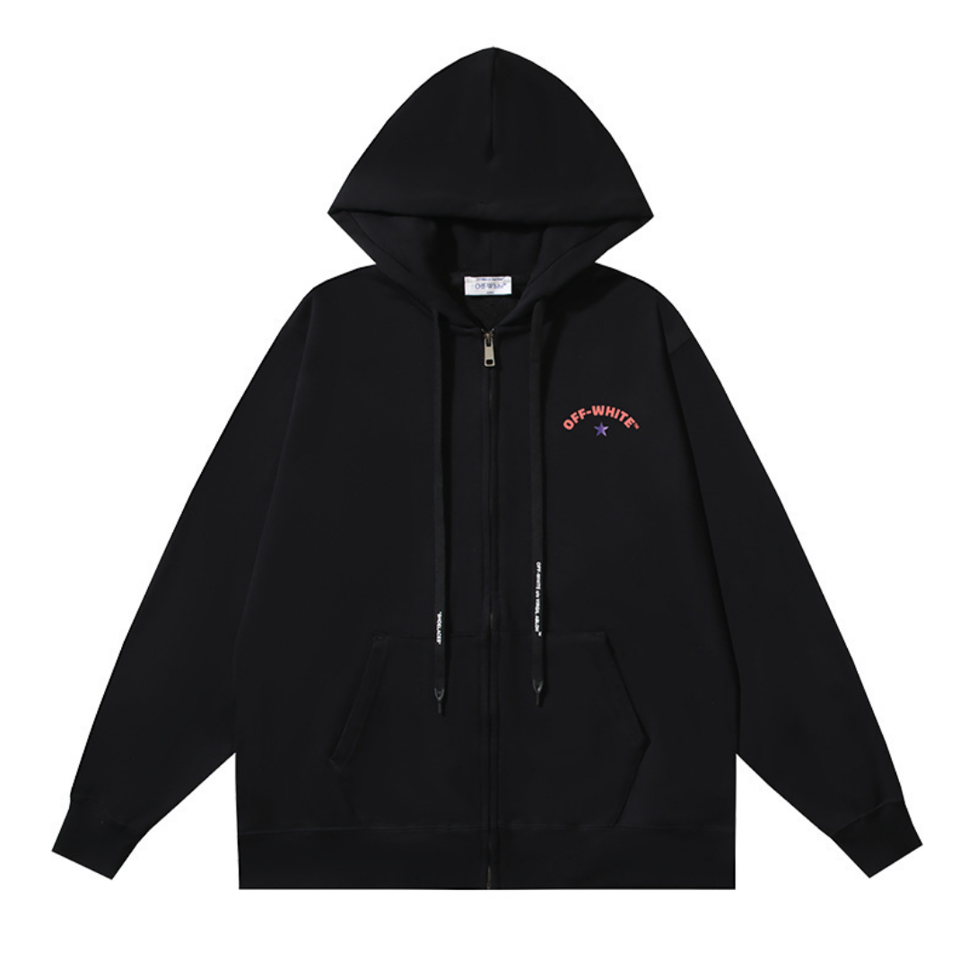 Off-W Monogram Zip Hoodie