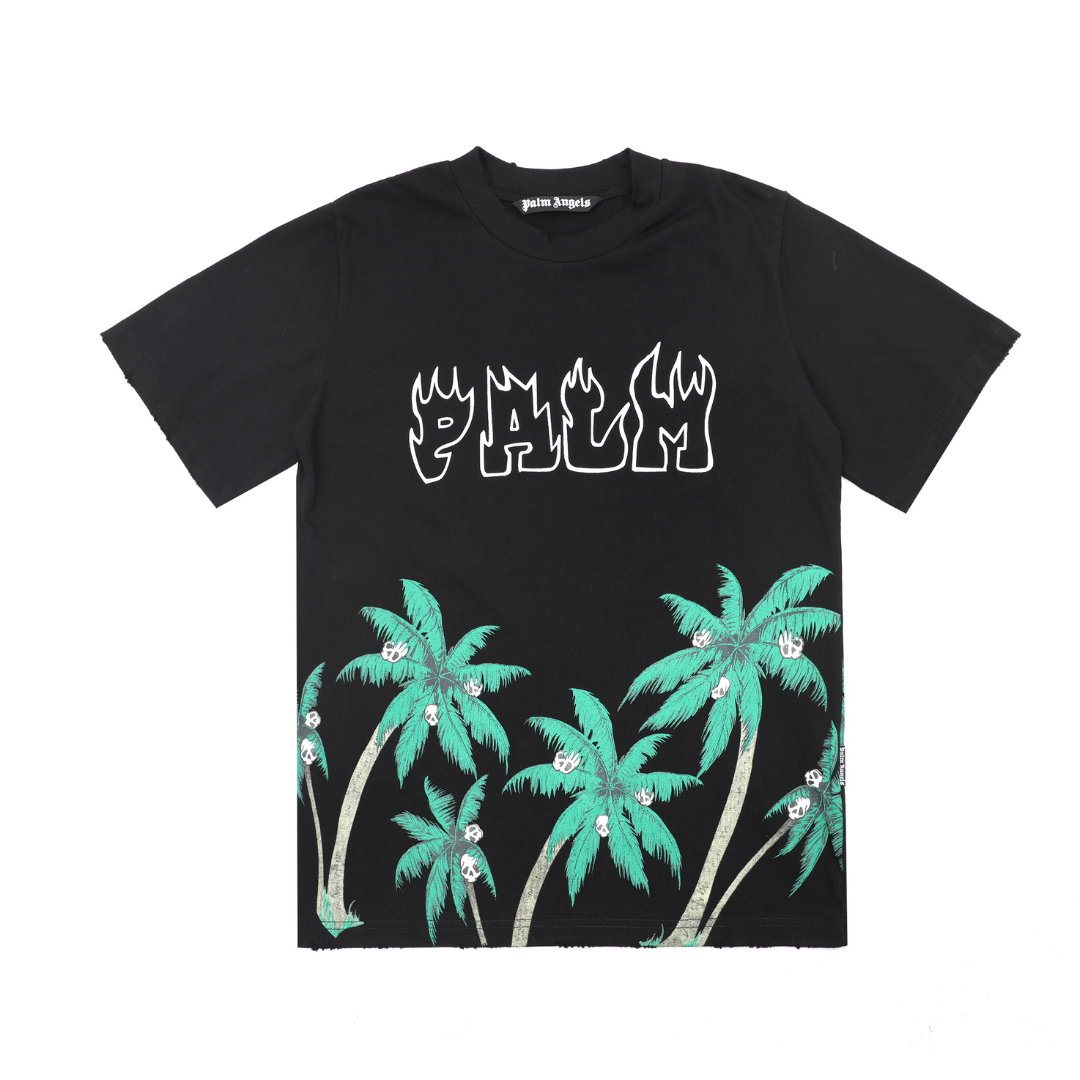 Palm Angels Palm Tree And Skulls T-shirt