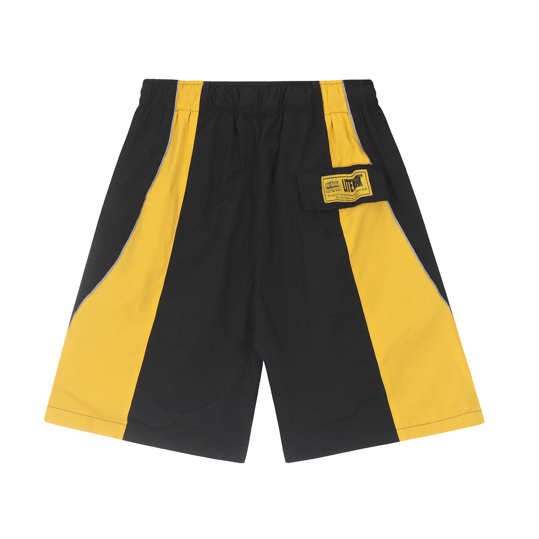 Cargo Yellow Black Shorts