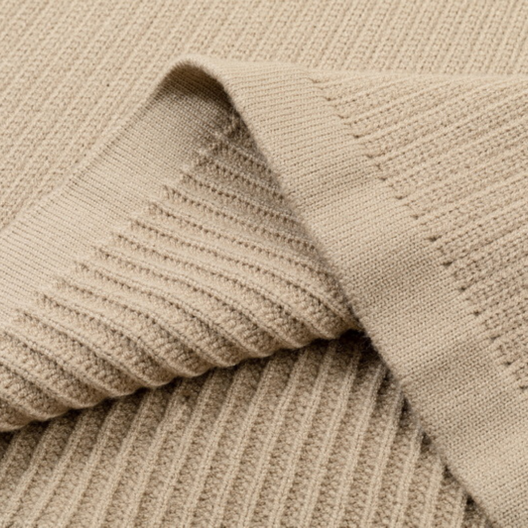 Stone Half Buttoned Sweater