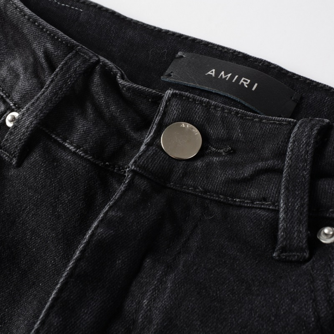 Amiri Triple Black Logo Jeans