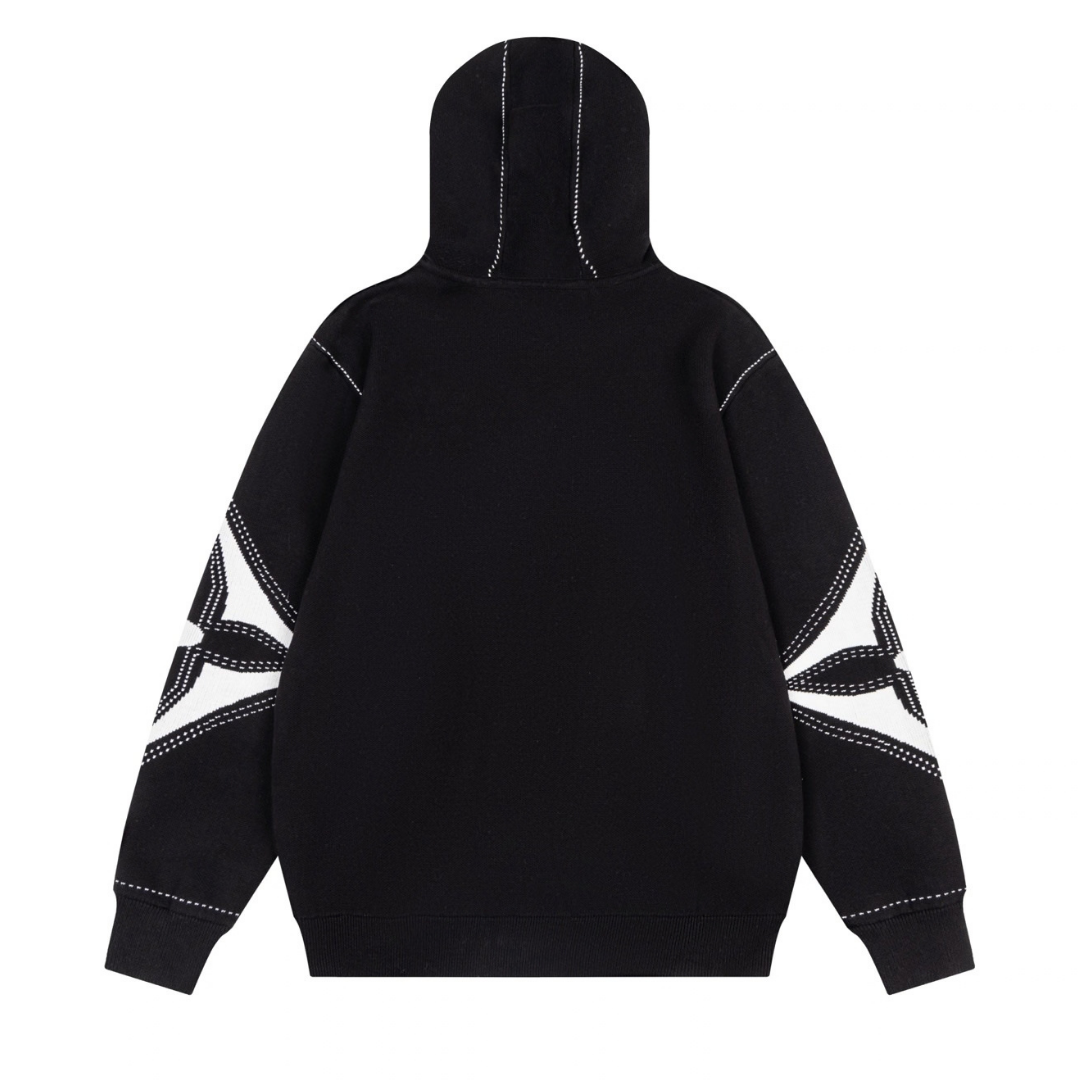 Lv Monogram Zip Hoodie
