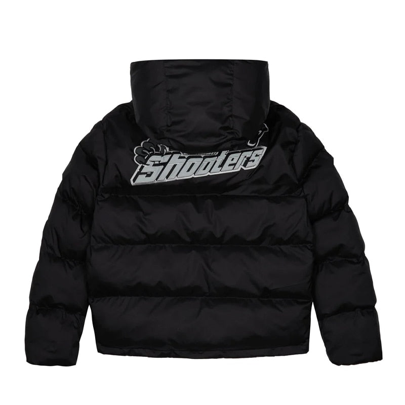 Shooters Hooded Black Reflective Puffer